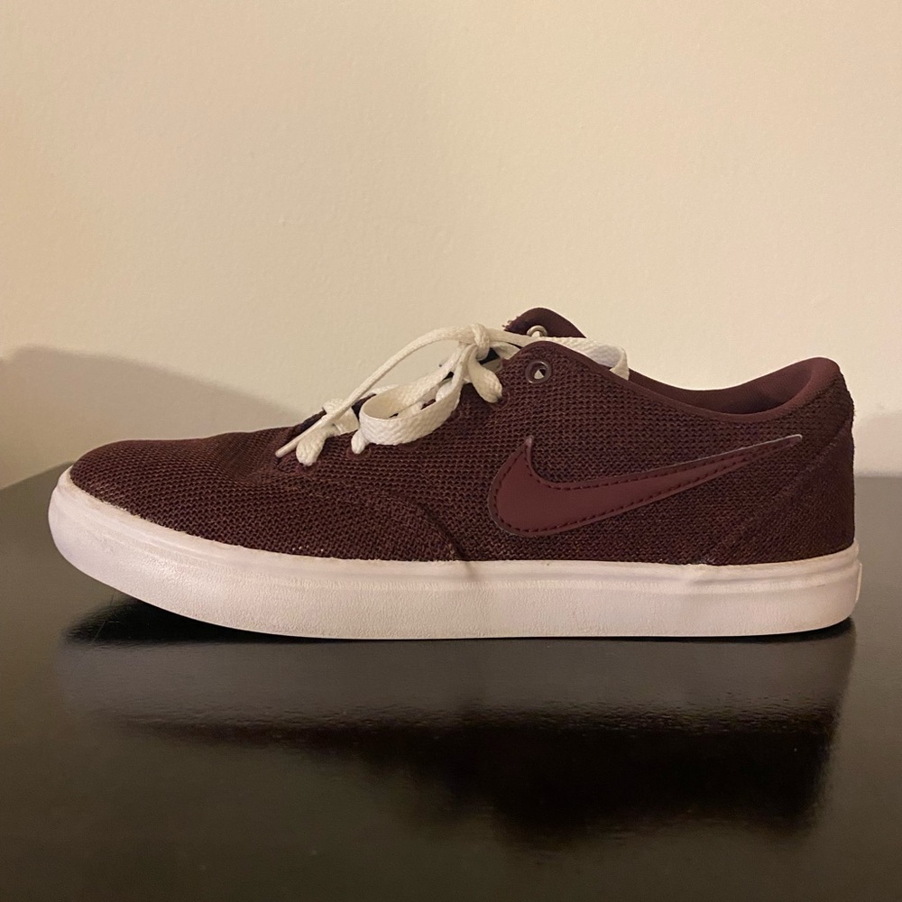 Women’s Burgundy Nike SB Check Solar Sneakers